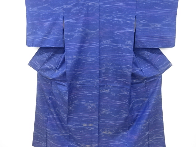 JAPANESE KIMONO / ANTIQUE KIMONO / SILK / TSUMUGI / WOVEN ABSTRACT PATTERN